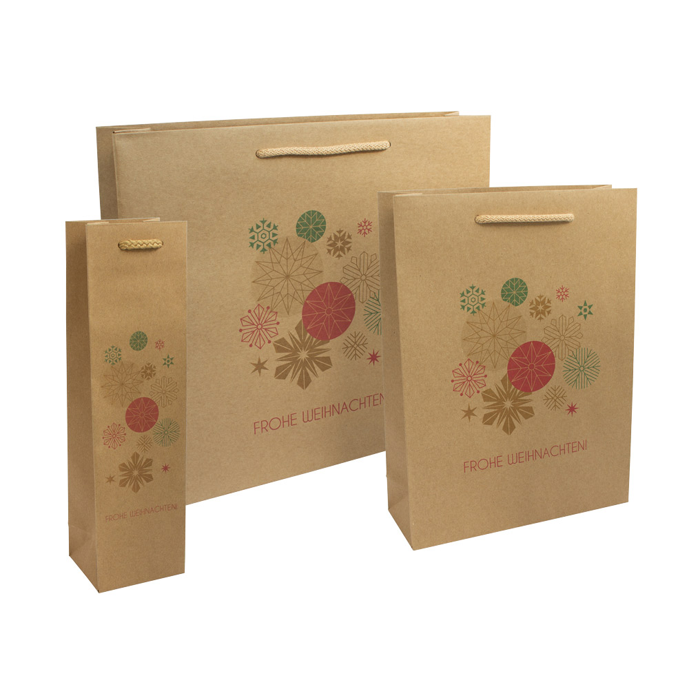 Roma Cristallo Papiertragetasche natur mit Digitaldruck 1-seitig