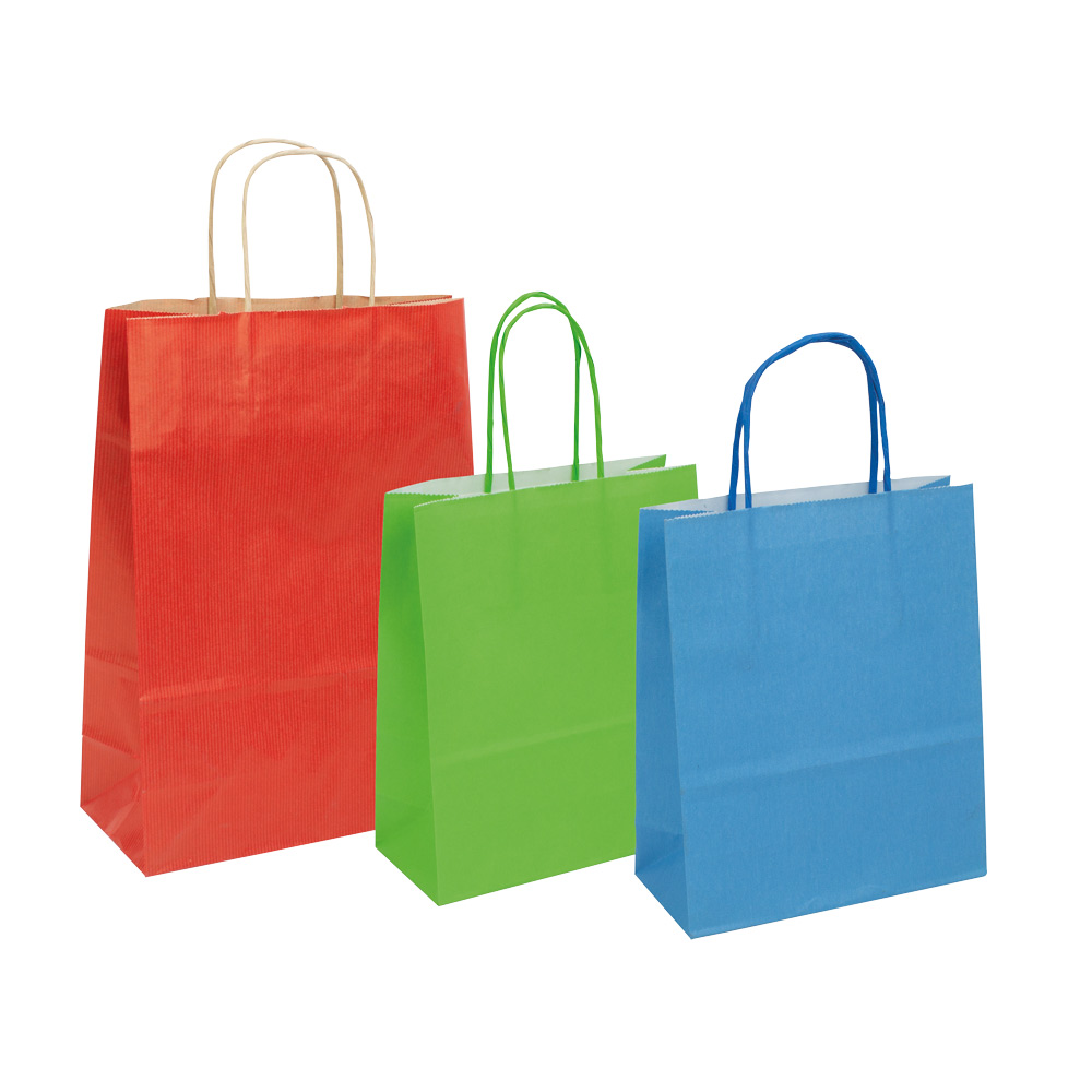 Torino Color Papiertragetasche mit gedrehten Papierkordeln