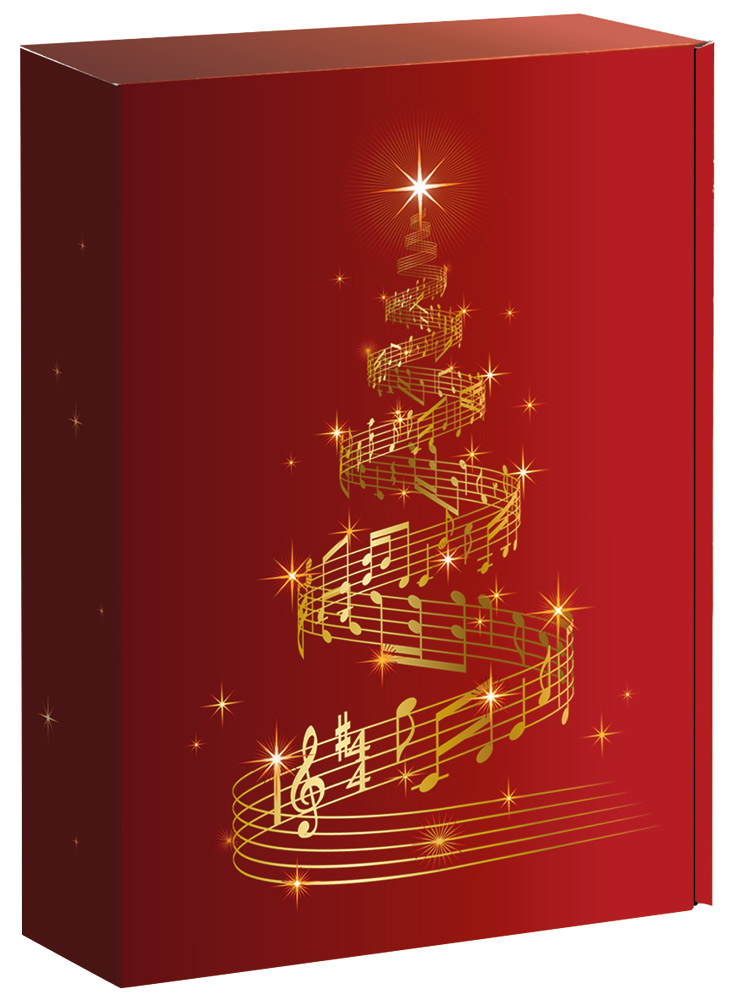 Christmas Melody Flaschenkarton, innen schwarz