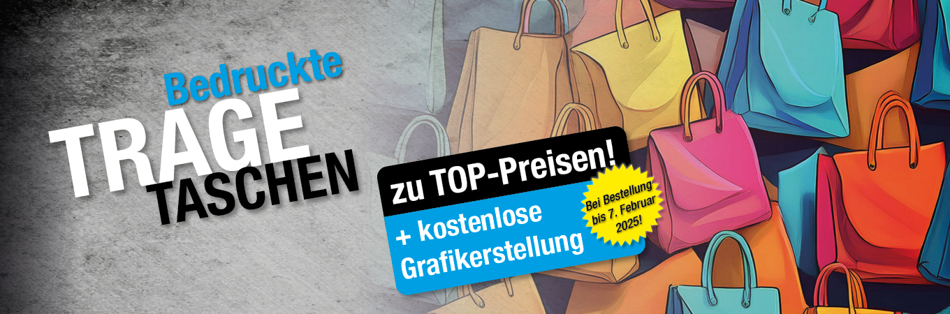 Bedruckte Tragetaschen zu TOP-Preisen!