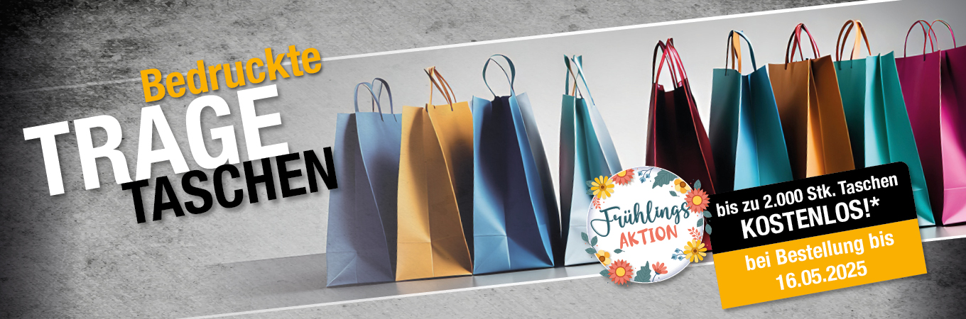 Frühlingsaktion: bedruckte Tragetaschen zu TOP-Preisen! *