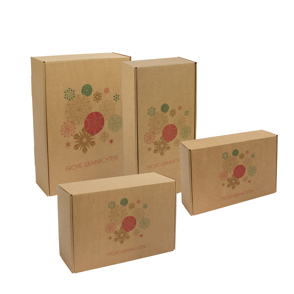 Santorin Cristallo Faltschachtel natur mit Digitaldruck 1-seitig