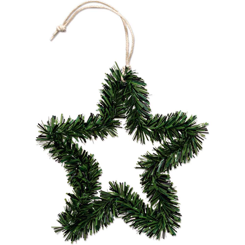 Stern aus Kunsttanne Geschenkanhänger