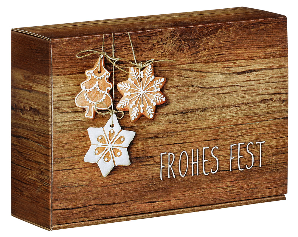 Frohes Fest Klappschachtel, Wellpappe