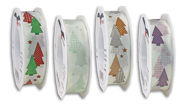 Navidad Geschenkband mit Drahtkante Navidad Geschenkband mit Drahtkante